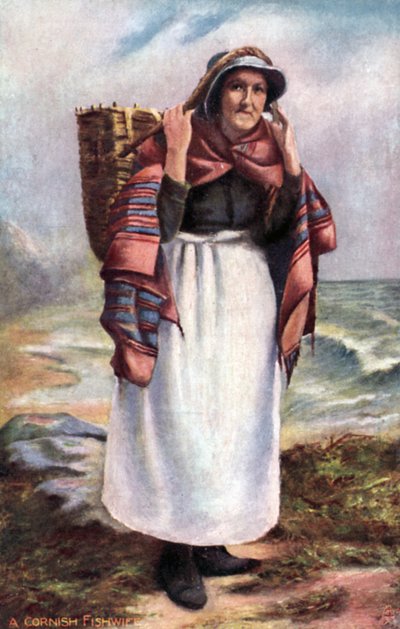 Een Cornish visvrouw door English School